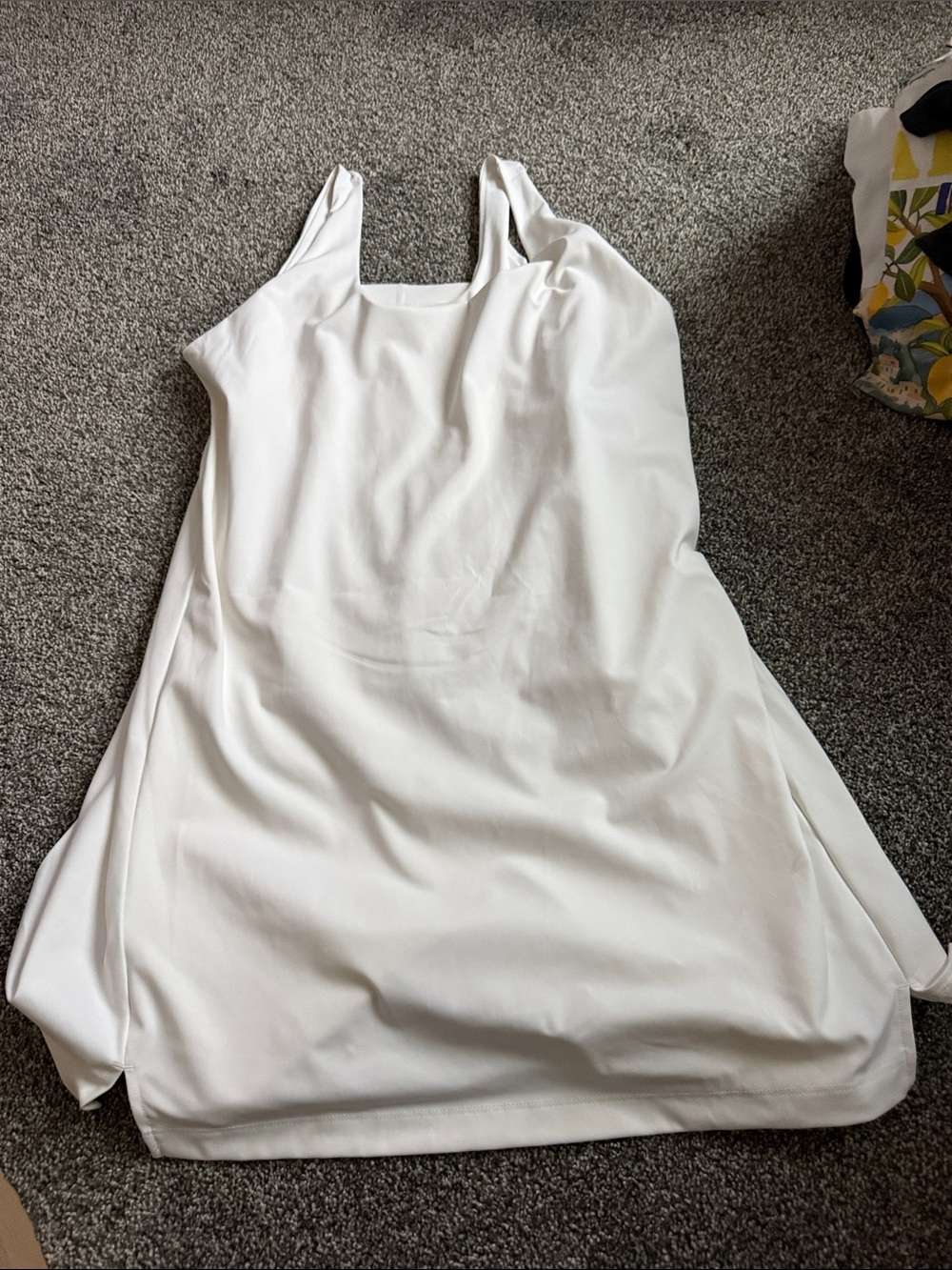 White Sleeveless A-Line Athletic Dress